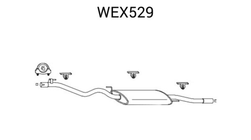Toba esapament finala VW VENTO (1H2) (1991 - 1998) QWP WEX529 piesa NOUA