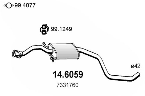Toba Esapament Intermediara Asso Ford 14.6059