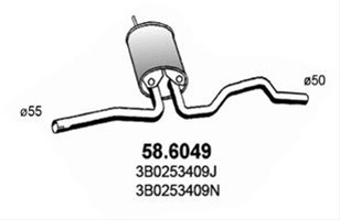 Toba Esapament Intermediara Asso Vw 58.6049