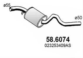 Toba Esapament Intermediara Asso Vw 58.6074