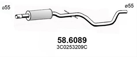 Toba Esapament Intermediara Asso Vw 58.6089