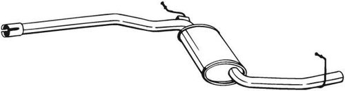 Toba esapament intermediara AUDI A4 (8EC, B7) (2004 - 2008) BOSAL 283-305 piesa NOUA