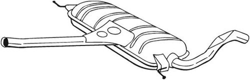Toba esapament intermediara AUDI A6 Avant (4B5, C5) (1997 - 2005) BOSAL 282-543 piesa NOUA