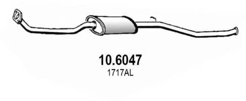 Toba esapament intermediara CITROEN BERLINGO caroserie (M) (1996 - 2016) ASSO 10.6047 piesa NOUA