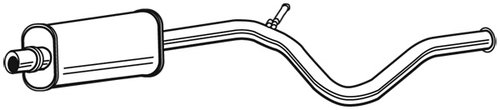 Toba esapament intermediara CITROEN C4, C4 I; PEUGEOT 307, 307 CC 2.0