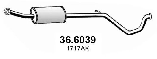 Toba esapament intermediara CITROEN C4 Cupe (LA) (2004 - 2011) ASSO 36.6039 piesa NOUA