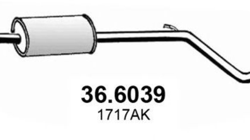 Toba esapament intermediara CITROEN C4 Cupe (LA) (2004 - 2011) ASSO 36.6039 piesa NOUA