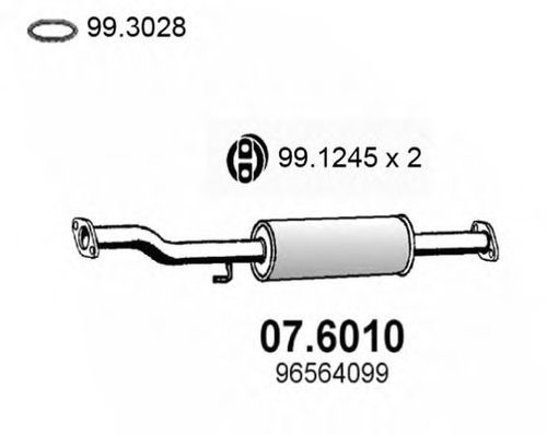 Toba esapament intermediara DAEWOO MATIZ (KLYA) (1998 - 2016) ASSO 07.6010 piesa NOUA