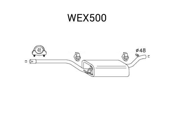 Toba esapament intermediara FORD FOCUS (DAW, DBW) (1998 - 2007) QWP WEX500 piesa NOUA
