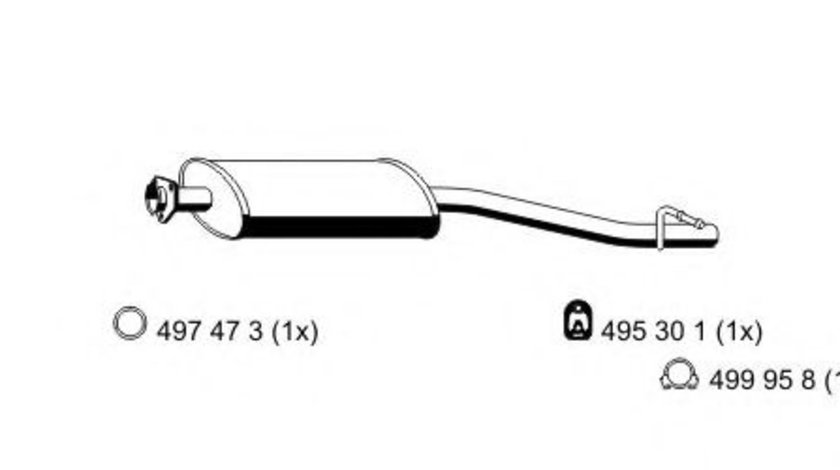 Toba esapament intermediara MERCEDES C-CLASS T-Model (S203) (2001 - 2007) ERNST 352291 piesa NOUA