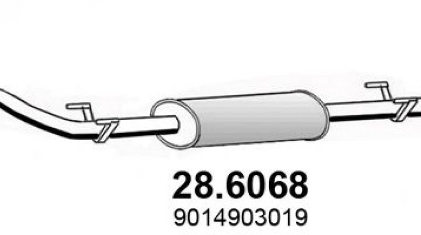Toba esapament intermediara MERCEDES SPRINTER 2-t bus (901, 902) (1995 - 2006) ASSO 28.6068 piesa NOUA