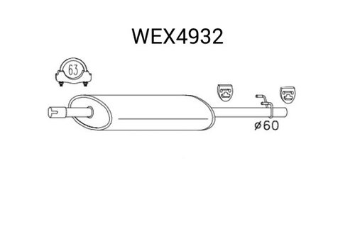Toba esapament intermediara MERCEDES SPRINTER 4-t platou / sasiu (904) (1996 - 2006) QWP WEX4932 pie...