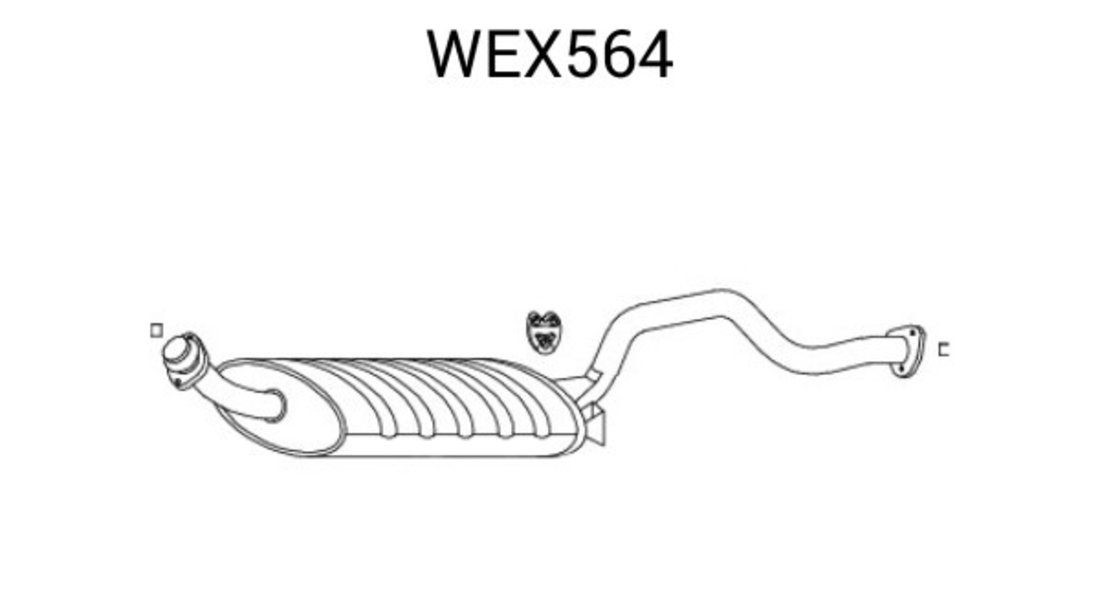 Toba esapament intermediara MITSUBISHI PAJERO II Canvas Top (V2_W, V4_W) (1990 - 2000) QWP WEX564 piesa NOUA