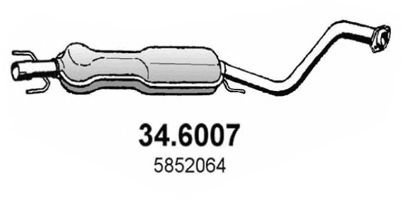 Toba esapament intermediara OPEL ASTRA G Combi (F35) (1998 - 2009) ASSO 34.6007 piesa NOUA