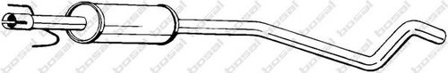 Toba esapament intermediara OPEL ASTRA G Combi (F35) (1998 - 2009) BOSAL 284-317 piesa NOUA