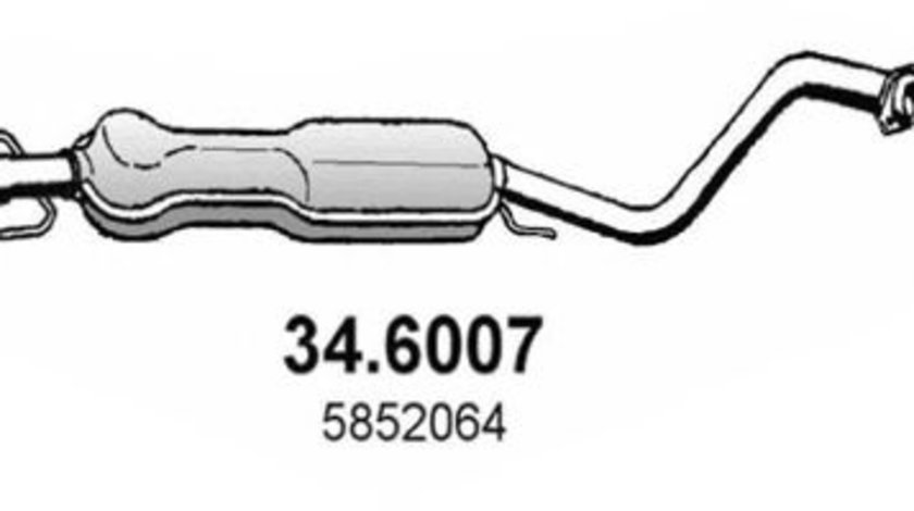 Toba esapament intermediara OPEL ASTRA G Limuzina (F69) (1998 - 2009) ASSO 34.6007 piesa NOUA