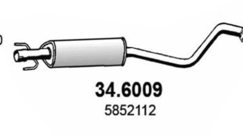 Toba esapament intermediara OPEL ASTRA G Limuzina (F69) (1998 - 2009) ASSO 34.6009 piesa NOUA