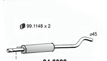 Toba esapament intermediara OPEL CORSA C (F08, F68...