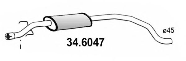 Toba esapament intermediara OPEL CORSA D (2006 - 2016) ASSO 34.6047 piesa NOUA