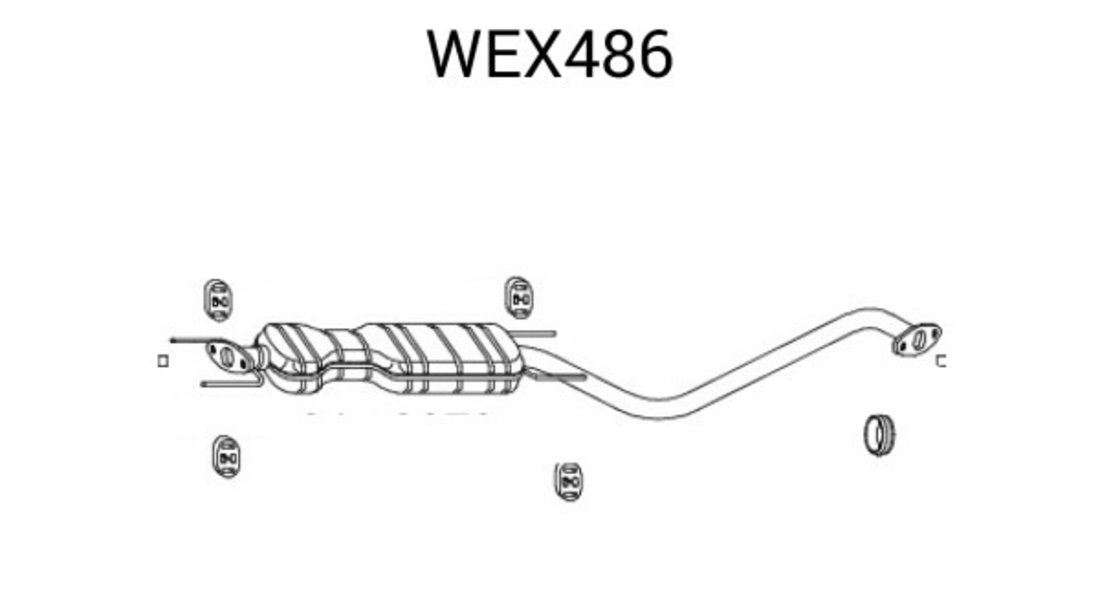 Toba esapament intermediara OPEL VECTRA B Hatchback (38) (1995 - 2003) QWP WEX486 piesa NOUA
