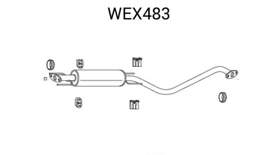 Toba esapament intermediara OPEL VECTRA B Hatchback (38) (1995 - 2003) QWP WEX483 piesa NOUA