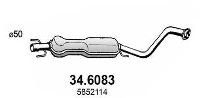 Toba esapament intermediara OPEL ZAFIRA A (F75) (1999 - 2005) ASSO 34.6083 piesa NOUA
