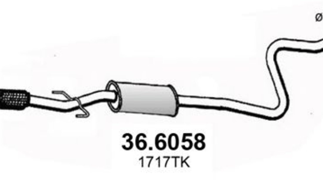 Toba esapament intermediara PEUGEOT 207 CC (WD) (2007 - 2016) ASSO 36.6058 piesa NOUA