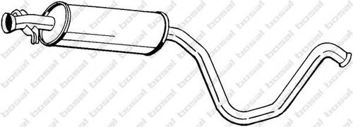 Toba esapament intermediara SAAB 9-3 Cabriolet (YS3D) (1998 - 2003) BOSAL 281-831 piesa NOUA