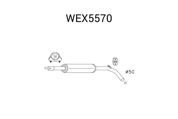 Toba esapament intermediara SEAT AROSA (6H) (1997 - 2004) QWP WEX5570 piesa NOUA
