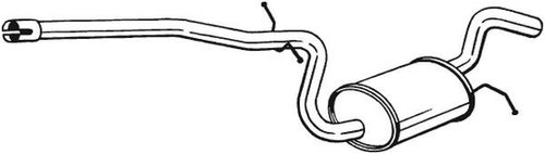 Toba esapament intermediara SKODA OCTAVIA II (1Z3) (2004 - 2013) BOSAL 281-453 piesa NOUA