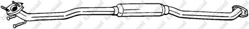 Toba esapament intermediara SUZUKI SWIFT III (MZ, EZ) (2005 - 2016) BOSAL 286-495 piesa NOUA