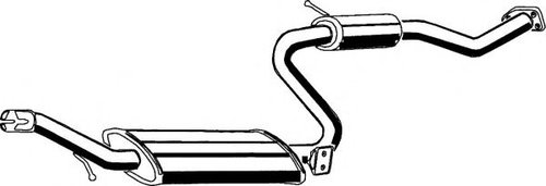 Toba esapament intermediara VOLVO V40 Combi (VW) (1995 - 2004) ASMET 18.009 piesa NOUA