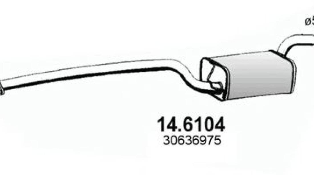 Toba esapament intermediara VOLVO V50 (MW) (2004 - 2016) ASSO 14.6104 piesa NOUA