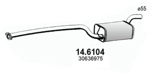 Toba esapament intermediara VOLVO V50 (MW) (2004 - 2016) ASSO 14.6104 piesa NOUA