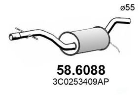Toba esapament intermediara VW PASSAT CC (357) (2008 - 2012) ASSO 58.6088 piesa NOUA