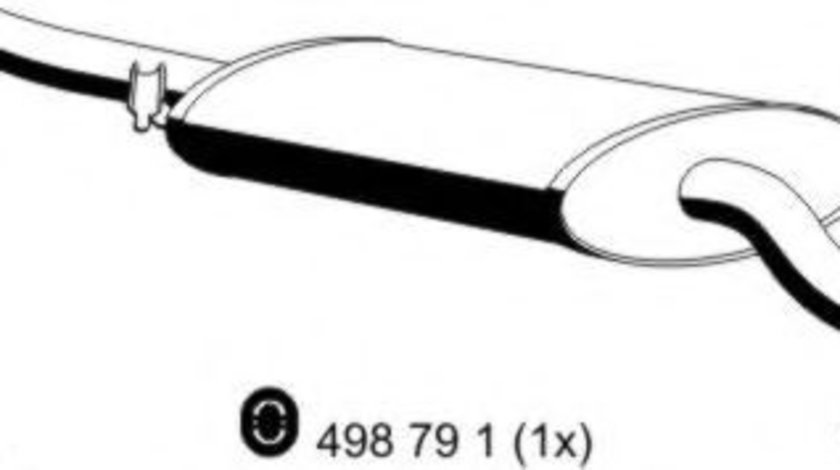 Toba esapament intermediara VW TRANSPORTER IV bus (70XB, 70XC, 7DB, 7DW, 7DK) (1990 - 2003) ERNST 176057 piesa NOUA