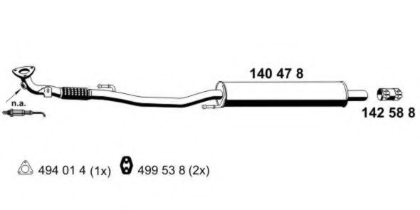 Toba esapament primara VW POLO (9N) (2001 - 2012) ERNST 140478 piesa NOUA