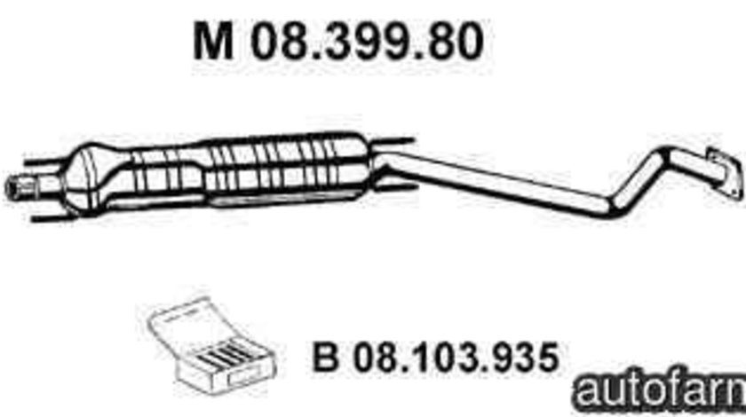 Toba esapamet intermediara OPEL ASTRA G combi (F35_) EBERSPÄCHER 08.399.80