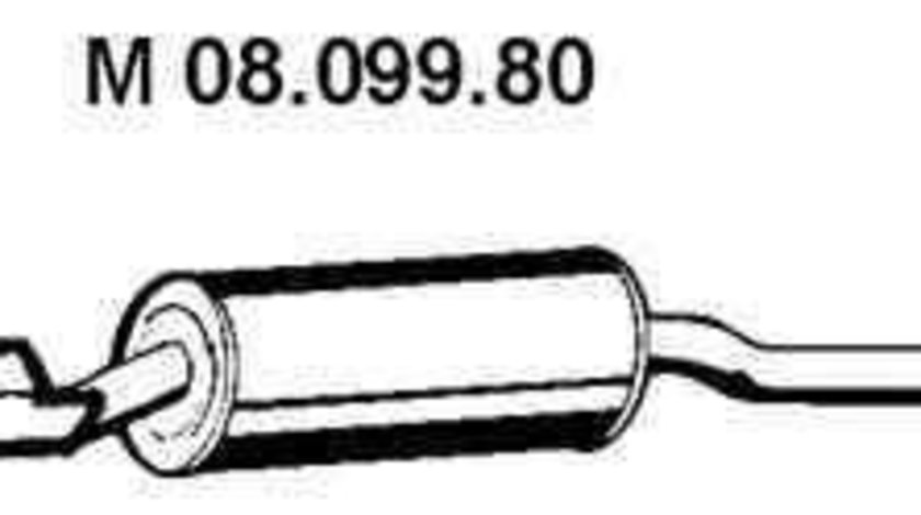 Toba esapamet intermediara OPEL CORSA B (73_, 78_, 79_) EBERSPÄCHER 08.099.80