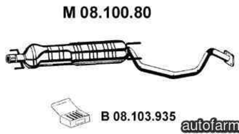 Toba esapamet intermediara OPEL ZAFIRA A (F75_) EBERSPÄCHER 08.100.80