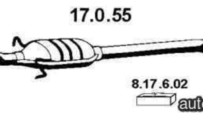 Toba esapamet intermediara RENAULT MEGANE I (BA0/1_) EBERSPÄCHER 17.0.55