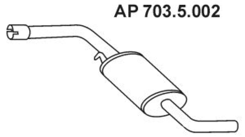 Toba esapamet intermediara VW TRANSPORTER IV Autobus 70XB 70XC 7DB 7DW Producator EBERSPÄCHER 703.5.002