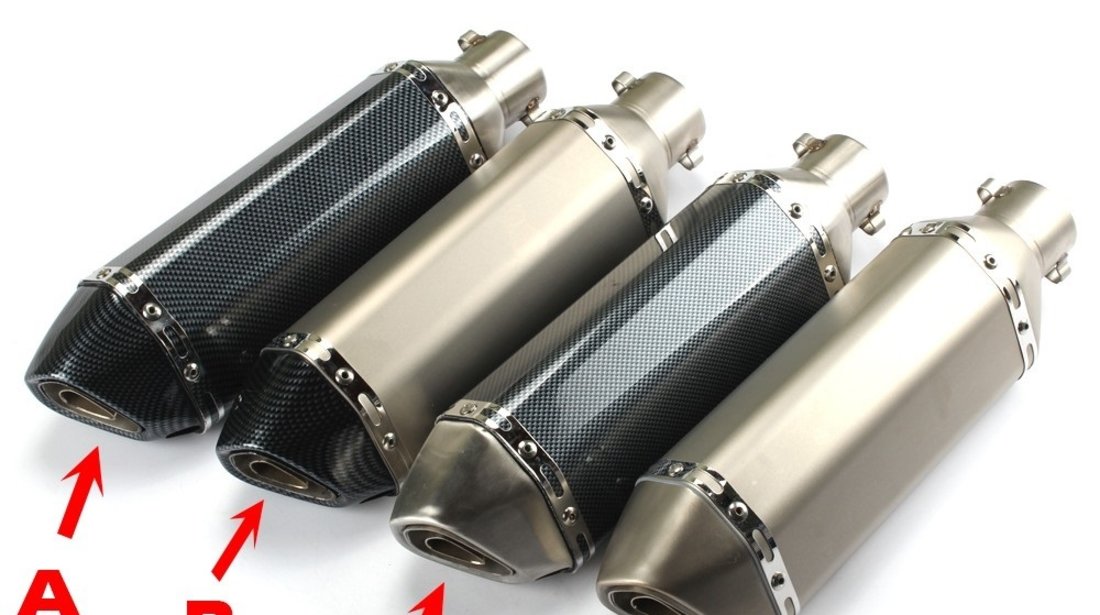 Toba / tobe moto/ atv sport Akrapovic universale titan carbon aluminiu