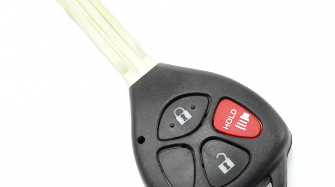 Toyota carcasa cheie 2+1 butoane cu buton rosu panica (fara logo) cod intern: CC246