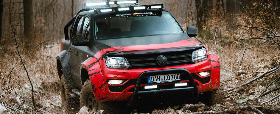 Trece peste orice obstacol care-i apare in cale. Asa arata un VW AMAROK tunat de nemti Trece peste orice obstacol care-i apare in cale. Asa arata un VW AMAROK tunat de nemti
