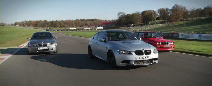 Trei generatii BMW M3, un singur circuit: M3 E30, M3 E46 si M3 E92 isi dau intalnire la Brands Hatch