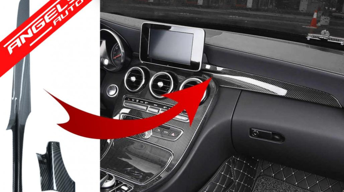 Trim Interior Consola Mercedes C-Class W205 GLC X253 Carbon