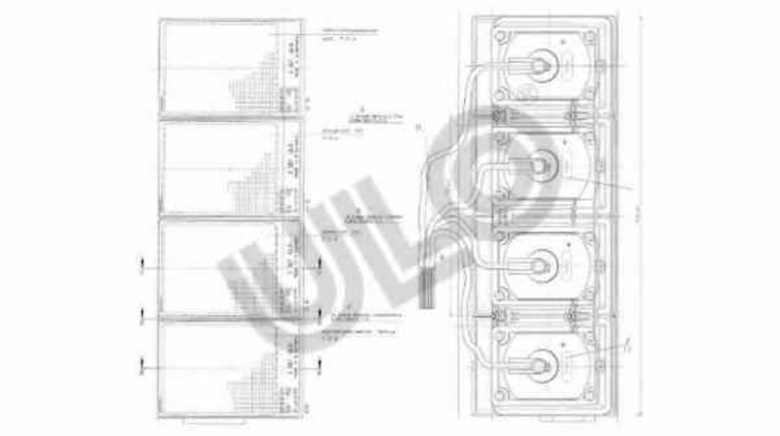 Tripla Lampa spate SETRA Series 300 ULO 4498-14