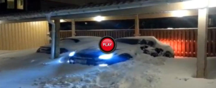 Troienele de zapada nu reprezinta nici o problema pentru Nissan GT-R Troienele de zapada nu reprezinta nici o problema pentru Nissan GT-R