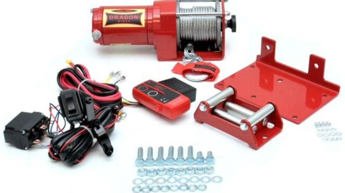 Troliu Atv Dragon Winch 0.9, 12V, 1133Kg, 10M DWM2500ST